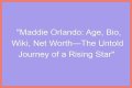 A Rising Star's Journey And Untold Truths